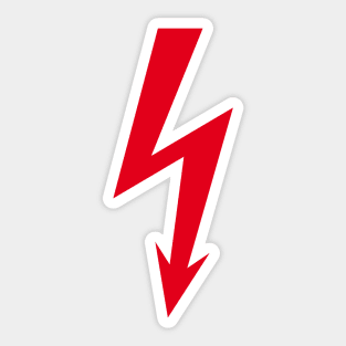 Flash / Blitz / Éclair / Rayo / Fulmine (Red) Sticker